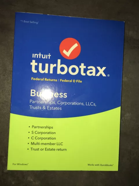 2018 TurboTax Business Federal + E-File Windows Corporations Tax