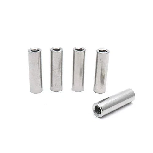 M8 Round Connector Nuts Stainless Steel Coupling Nut 40mm/1.57 Length Pack Of