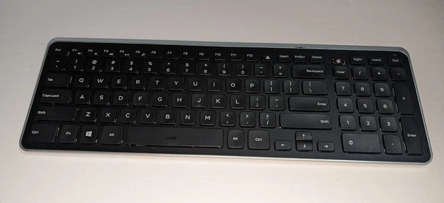 Used Dell KM714 WM514 Wireless Slim Keyboard NO Mouse NO Wireless Receiver Key