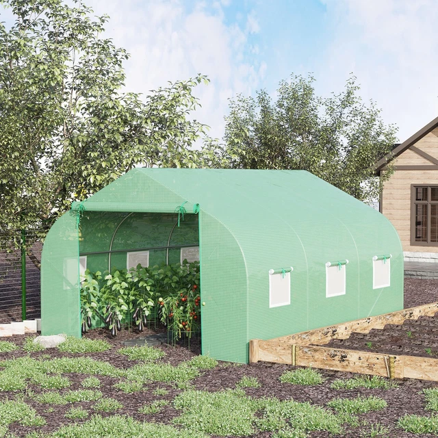 Greenhouse 12' x 10' x 7' Large Portable Walk-in Hot Green House Plant Gardening