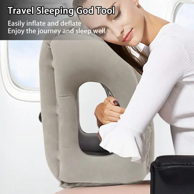 Inflatable Air Cushion Travel Pillow Headrest Support Cushions for Office Chin
