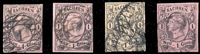 1855, Altdeutschland Sachsen, 9 (4), gest. - 1765356