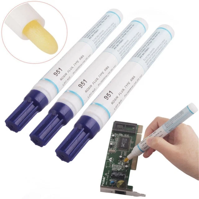 3x Souder Flux Stylo Flux for Graisse Pâte Stylo Resin-Free Colophane Soudure
