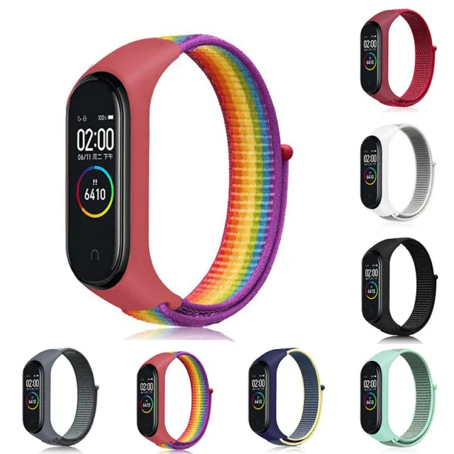 For Mi Band 3/4/5/6 Smart Band Replacement Strap Nylon Sport WatchBand Anti-lost