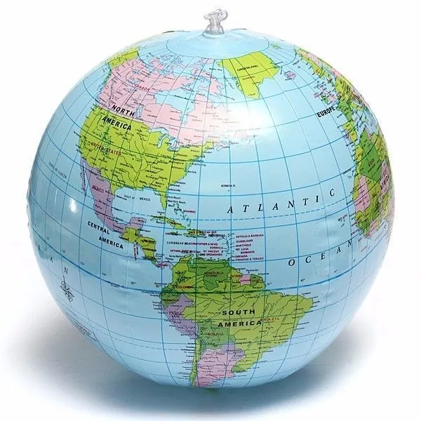 30cm Inflatable World Globe Earth Teaching Geography Map Beach Ball Kids Toy