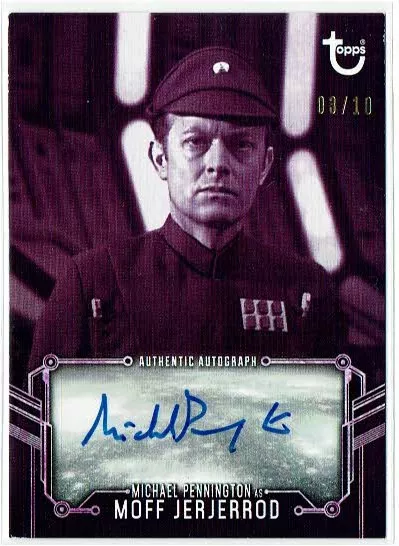 Star Wars ROTJ Black & White 2020 Auto A-MP Michael Pennington Jerjerrod #03/10