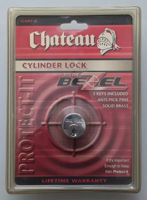 NEW Chateau Bezel CYLINDER LOCK C481-6 Self Storage Max Security AntiPick 3 Keys