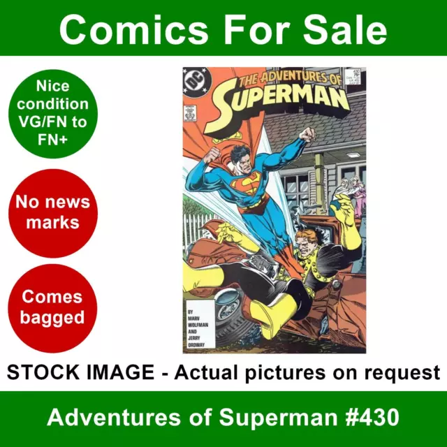 DC Adventures of Superman #430 comic - VG/FN+ 01 July 1987
