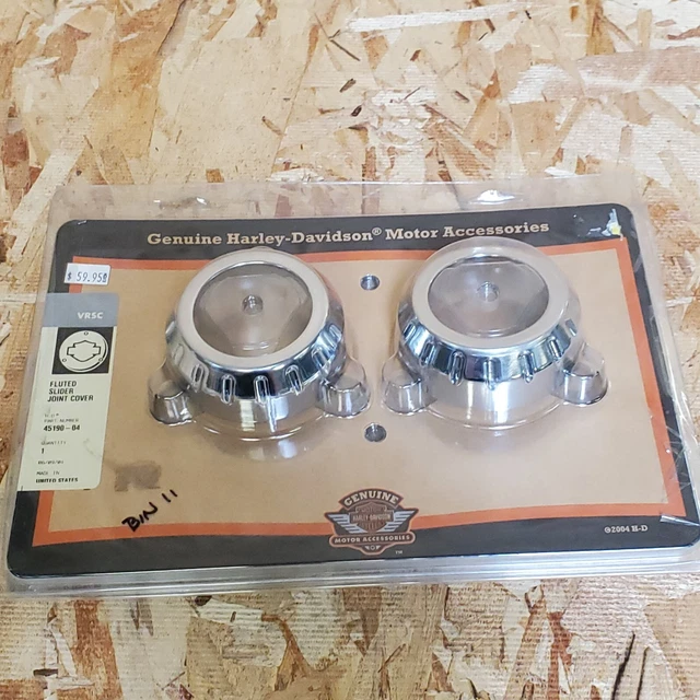 HARLEYDAVIDSON VROD FLUTED Fork Slider Dust Covers Chrome 02later