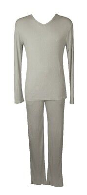 ARMANI Pyjama homme manches courtes col rond pantalon long avec élastique visible artic 