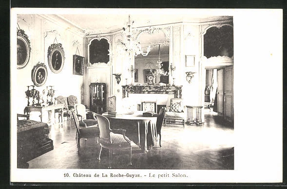 CPA La Roche-Guyon, Le Château, Le petit salon