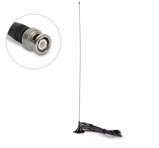 Minaret Mini Universal Mag Mount PMR Taxi Radio Antenna (BNC & 4m Cable)