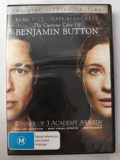 The Curious Case Of Benjamin Button DVD (Reg 4) VGC Two Disc Special Edt. bc301