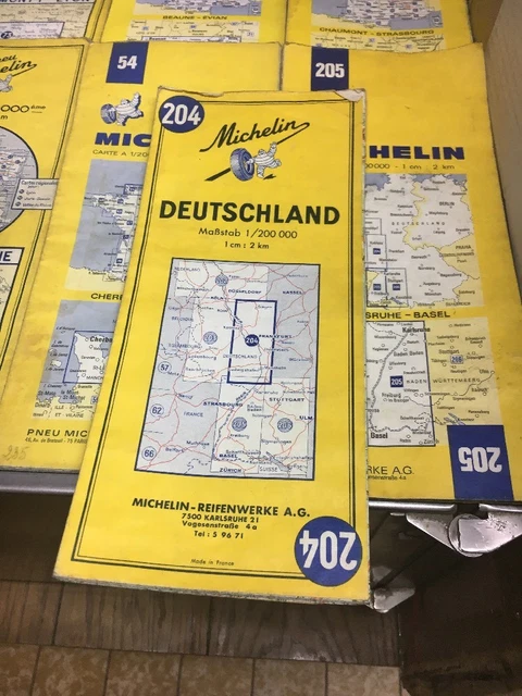 lot de 3 cartes routière michelin vintage