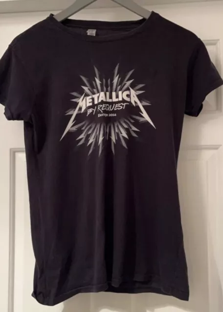 Metallica T Shirt Women’s Rare Rock Metal Band Merch Tour Tee Ladies Size Large