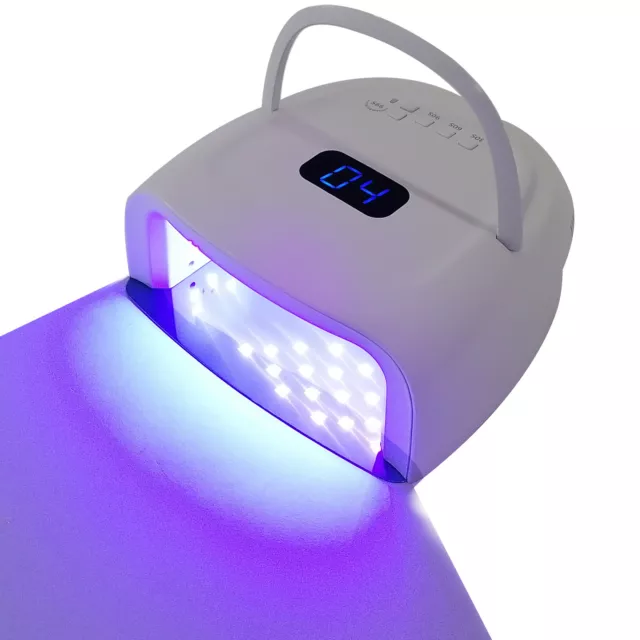 Cordless Wireless Rechargeable LED/UV Nail Lamp Gel Polish Light Dryer Timer 60W