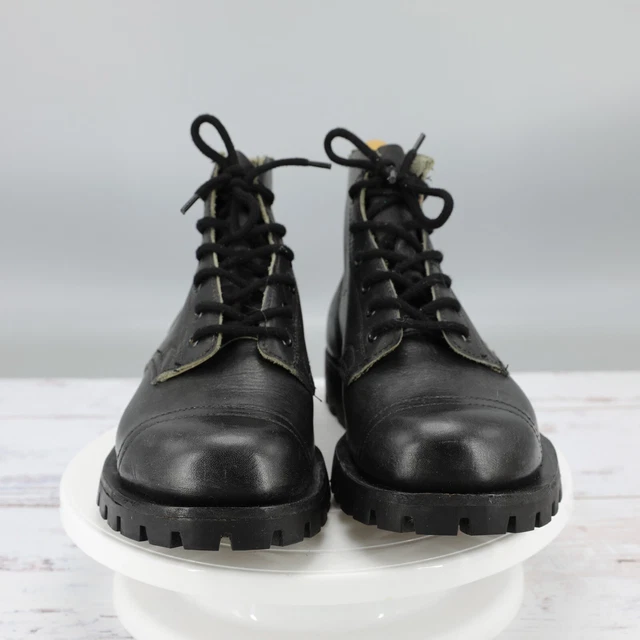 RARE BLUNDSTONE VTG Military Black Safety Boot Reinforced Soles Women