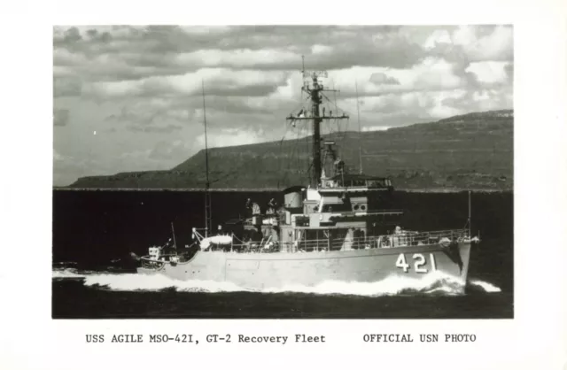 Photo USS Agile MSO-421 GT-2 Recovery Fleet Official US Navy