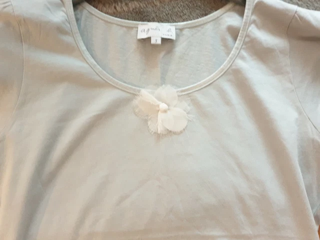 T-shirt Artistique AGNES B X RUPPERT & MULOT – Taille 2, Bleu Marine, édition Spéciale