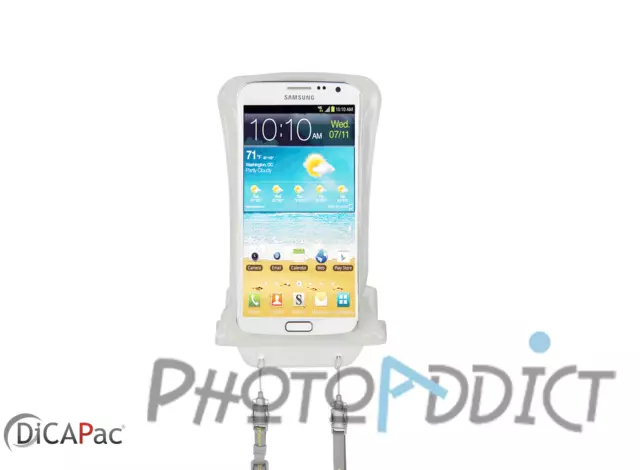 DiCAPac WP-C2 - Housse étanche pour Samsung Galaxy Note - Certifié IPX8 - BLANC