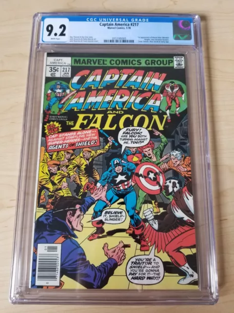 Captain America #217 - CGC 9.2 WP (1978, Marvel, MCU) 1st Marvel Man / Quasar
