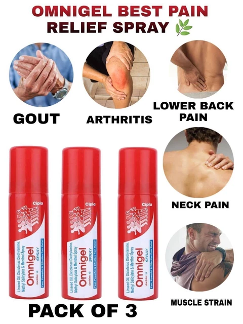 OMNIGEL SPRAY FAST POWERFUL ARTHRITIS JOINT PAIN  MUSCLE PAIN 3x35g pack of 3