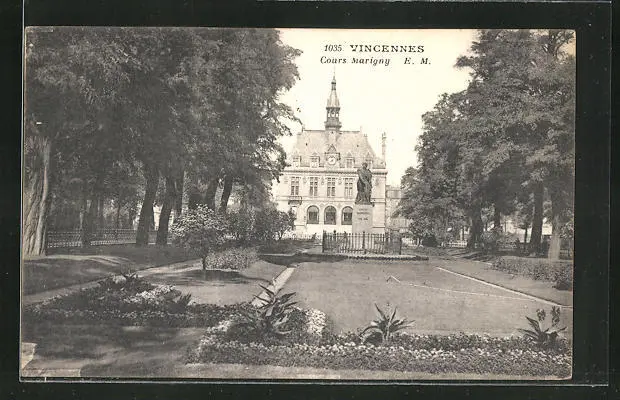 CPA Vincennes / Cours Marigny, street view with building view