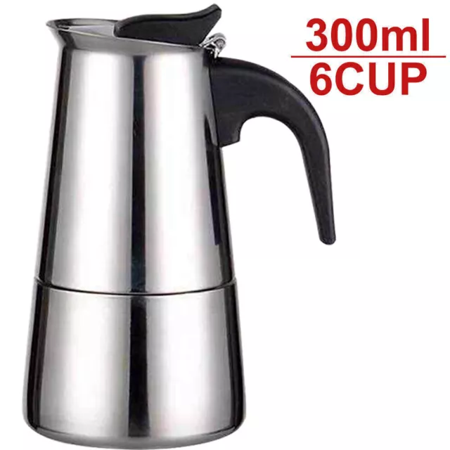 6-Cup Stove Percolator Latte Moka Top Espresso Coffee Maker Stainless Pot AU HOT