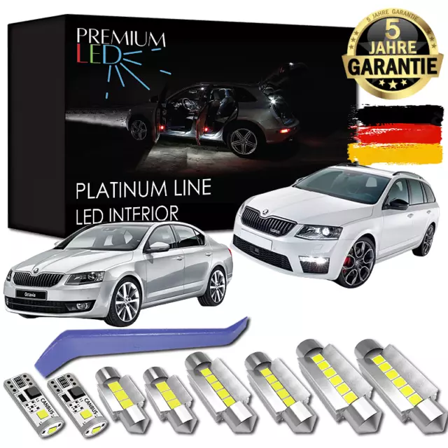 VW Passat B7 LED Innenraumbeleuchtung Premium Kit Set 13 SMD Canbus Weiß 3C