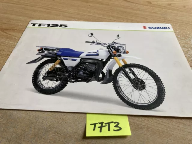 Motorcycle Suzuki TF125 125 Tf Leaflet Catalogue Advertising Edition 1997