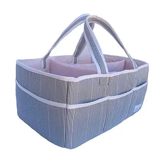 Baby Diaper Caddy Organizer - Nursery Storage Large (Pack of 1) Gray/Blush