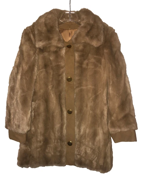 GRANDELLA II STYLED By Sportowne Faux Mink Fur Coat Vintage 1960 s EXCELLENT 50.00 PicClick