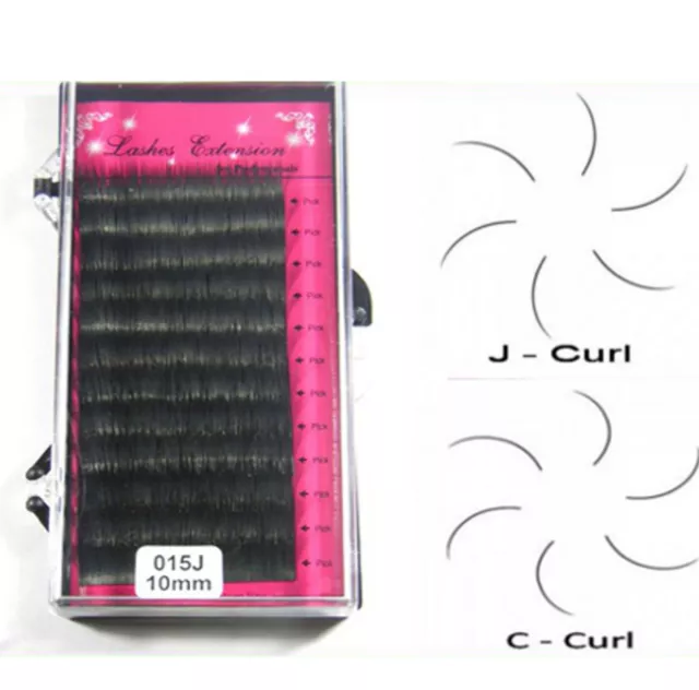 Individual Mink False Eyelashes Fake Lashes Semi Permanent Extensions Black UK