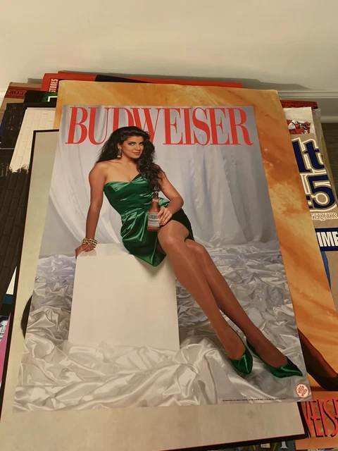 Vintage Poster 20”x28” Budweiser 1992 Bud Model Dress Beer Ad Anheuser Busch