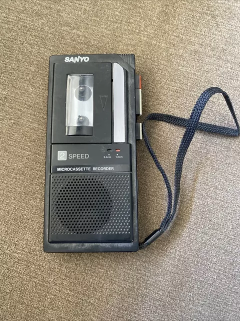 Vintage Sanyo M5400 Microcassette Tape Recorder Sanyo- Works