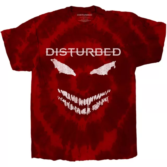 Disturbed Scary Face Dip-Dye T-Shirt NEW OFFICIAL