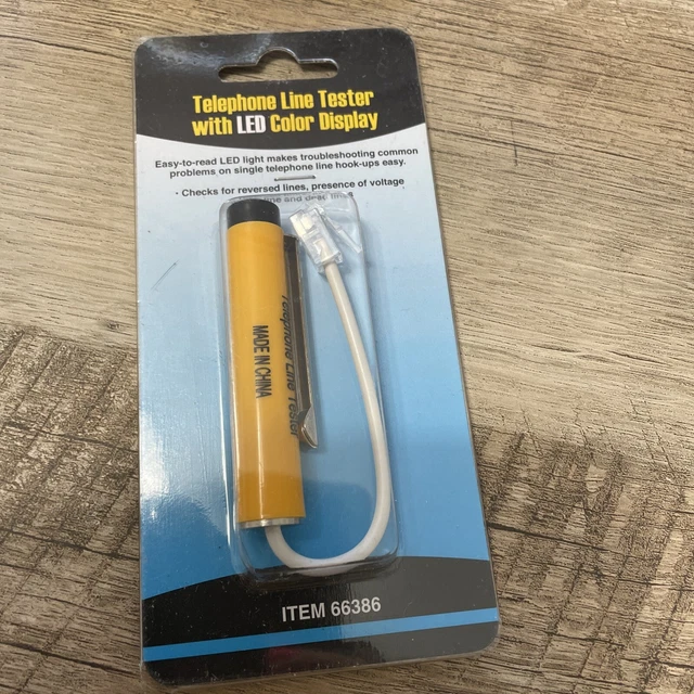 Telephone Line Tester with LED Color Display Item 66386 Harbor Freight . New.