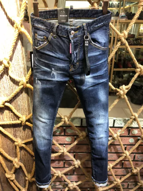 Dsquared2 new fashion brand D2 jeans simple slim casual small feet