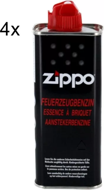Zippo Benzin 4x 125ml  Feuerzeugbenzin Benzin Feuerzeuge