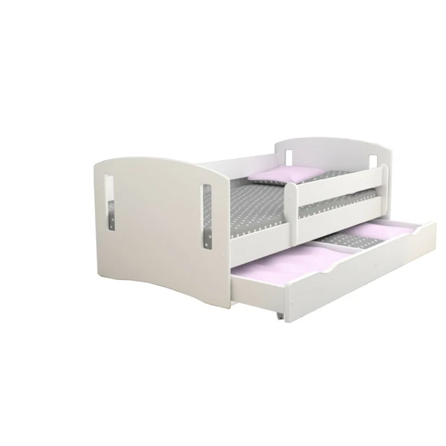 Kinderbett Angel inkl Rollrost + Matratze + Bettschublade weiß 80*140/160/180 cm