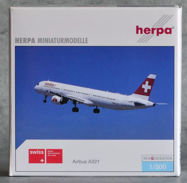 Herpa Wings 1:500 Nr. 508773 Airbus A 321 „Swiss“ in OVP 2