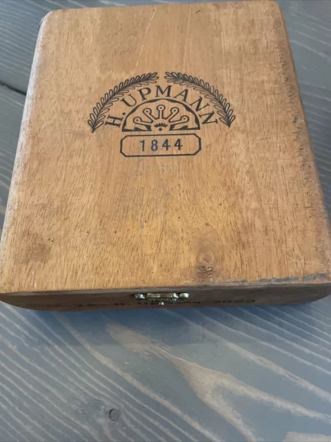 H. UPMANN 1844 25 Vintage 2000 Wood Cigar Box Humidor Snap Closure Rare