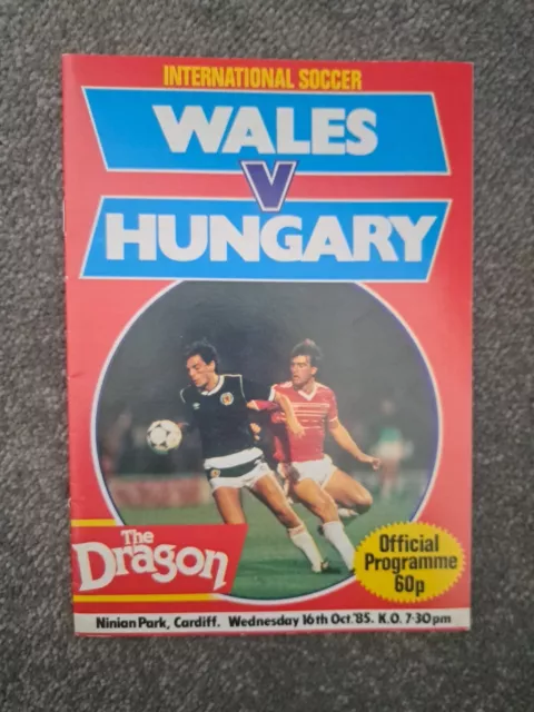 Wales V Hungary 1985 International