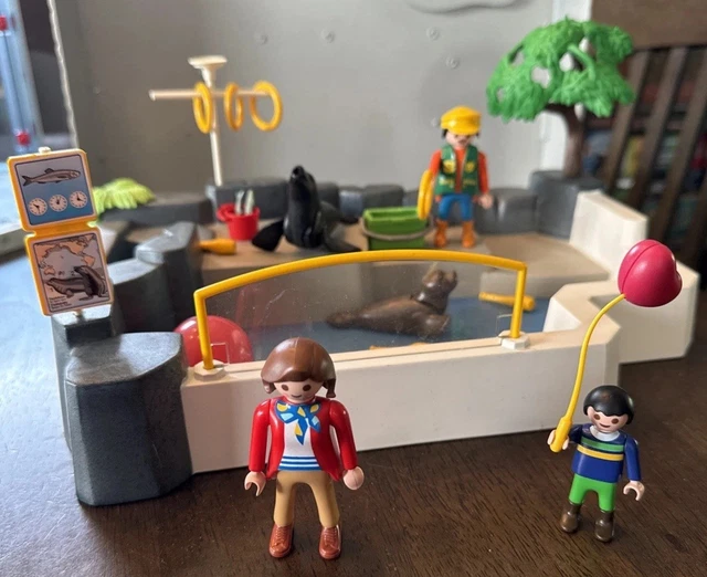 PLAYMOBIL 3135 SUPERSET Zoo Seal Piscina Zoo Keeper EUR 22,43