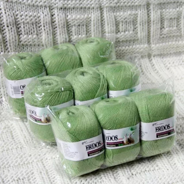 Sale 9BallsX50gr LACE  Acrylic Wool Cashmere Hand Rugs knitting Blanket Yarn 906