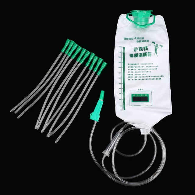 Kit irrigazione 1,2 L Home Enema Colonic borsa riutilizzabile per la salute con 10 pz TuDB