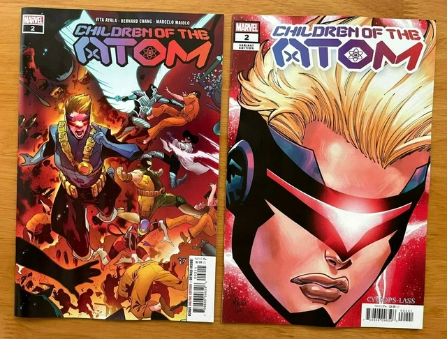 CHILDREN OF ATOM #2 Silva Main + Nauck Headshot Variant Marvel NM