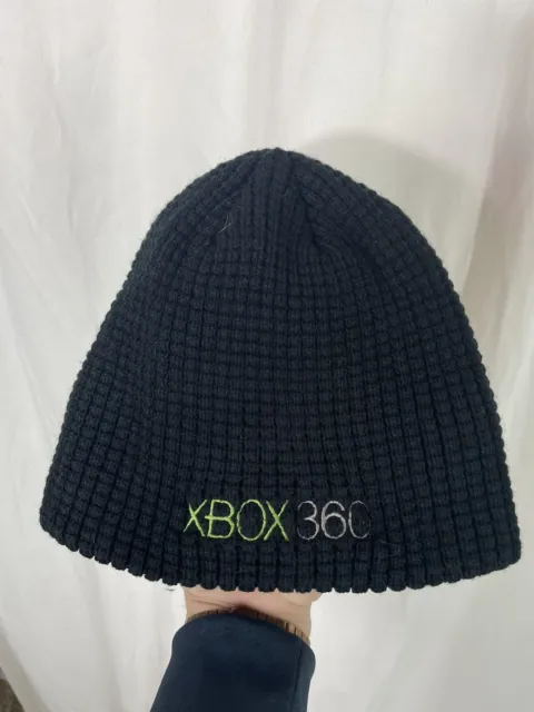 Vintage Xbox 360 Beanie One Size Fits All Black Waffle Knit Xbox Hat
