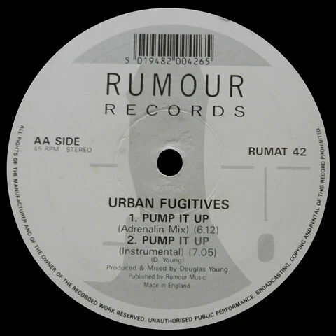 Urban Fugitives - Vertigo / Pump It Up - Used Vinyl Record 12 - L16293S