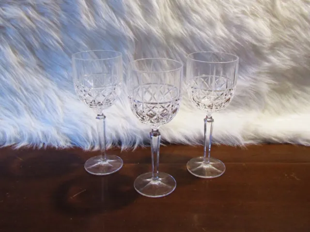 Lot Of 3 MARQUIS Waterford BROOKSIDE 8 5/8" Wine Water GOBLETS Glasses